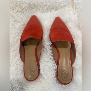 Tory Burch Women's Vibrant Red Pointed Mules